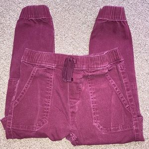 5/$20 Lee maroon carpenter joggers relaxed fit size 6